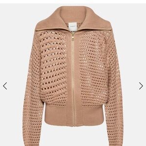 Varley Eloise Beige Knit Zip-Up Sweater- barely worn